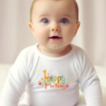 Βρεφικό φορμάκι για αγόρι - κορίτσι - animals happy 1st birthday
