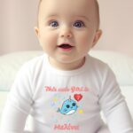 Βρεφικό φορμάκι για κορίτσι - this cute girl is (όνομα, ηλικία)