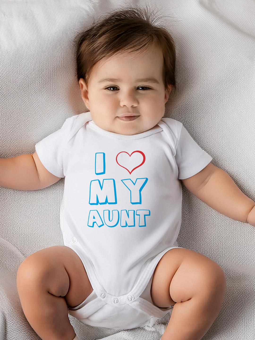 AUN-1113 Βρεφικό φορμάκι για αγόρι - κορίτσι - I love my aunt - Image 1