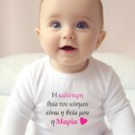 Βρεφικό φορμάκι για αγόρι - κορίτσι - Η καλύτερη θεία του κόσμου - είναι η θεία μου - (Όνομα)