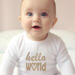 Βρεφικό φορμάκι για κορίτσι - hello world