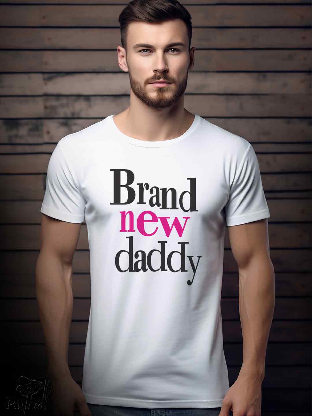 DAD-1111-W Αντρικό T-shirt - Brand new daddy - Image 1