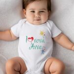 Βρεφικό φορμάκι για αγόρι - κορίτσι - I love νονά - (όνομα)