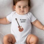 Βρεφικό φορμάκι για αγόρι - κορίτσι - my godfather rocks - guitar