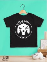Παιδικό t-shirt για αγόρι - κορίτσι - play more games - Image 2