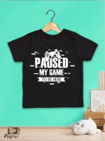 Παιδικό t-shirt για αγόρι - κορίτσι - paused my game to be here - Image 2