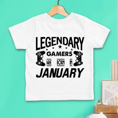 Παιδικό t-shirt για αγόρι - κορίτσι - Legendary gamers are born in january