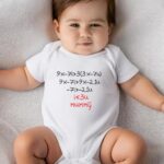 Βρεφικό φορμάκι για αγόρι - κορίτσι - maths - I love you mummy
