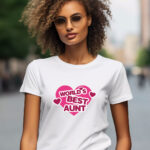 Γυναικείο T-shirt - World's Best Aunt - Heart Shape