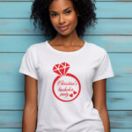 Γυναικείο T-shirt - Bachelor Party - Ring Shape - (Όνομα)