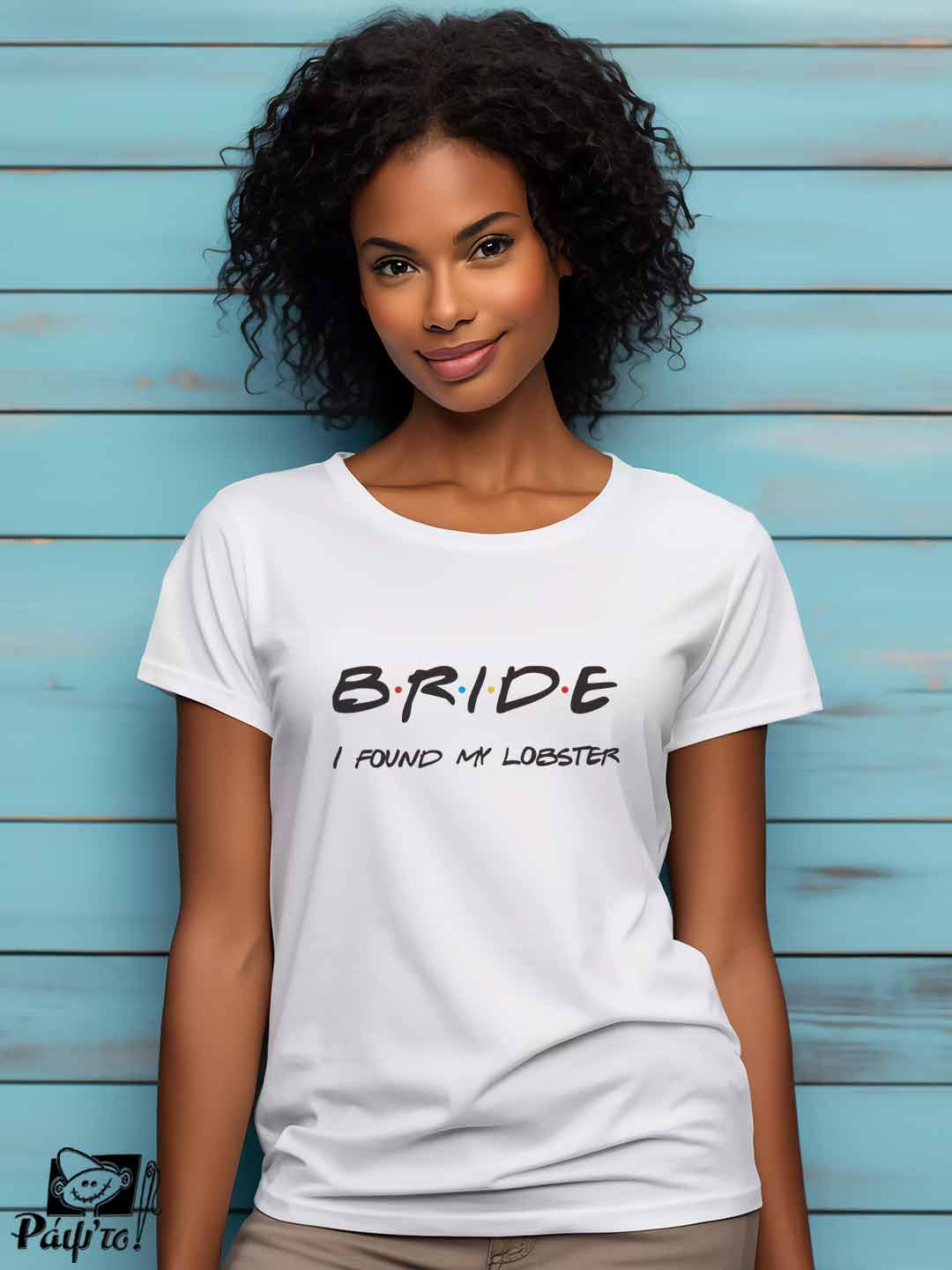 BCH-0055A-W Γυναικείο T-shirt - BRIDE - I found my lobster - Friends - Image 1
