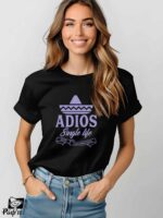 Γυναικείο T-shirt - Adios Single Life - Sombrero - (Όνομα) - Image 2