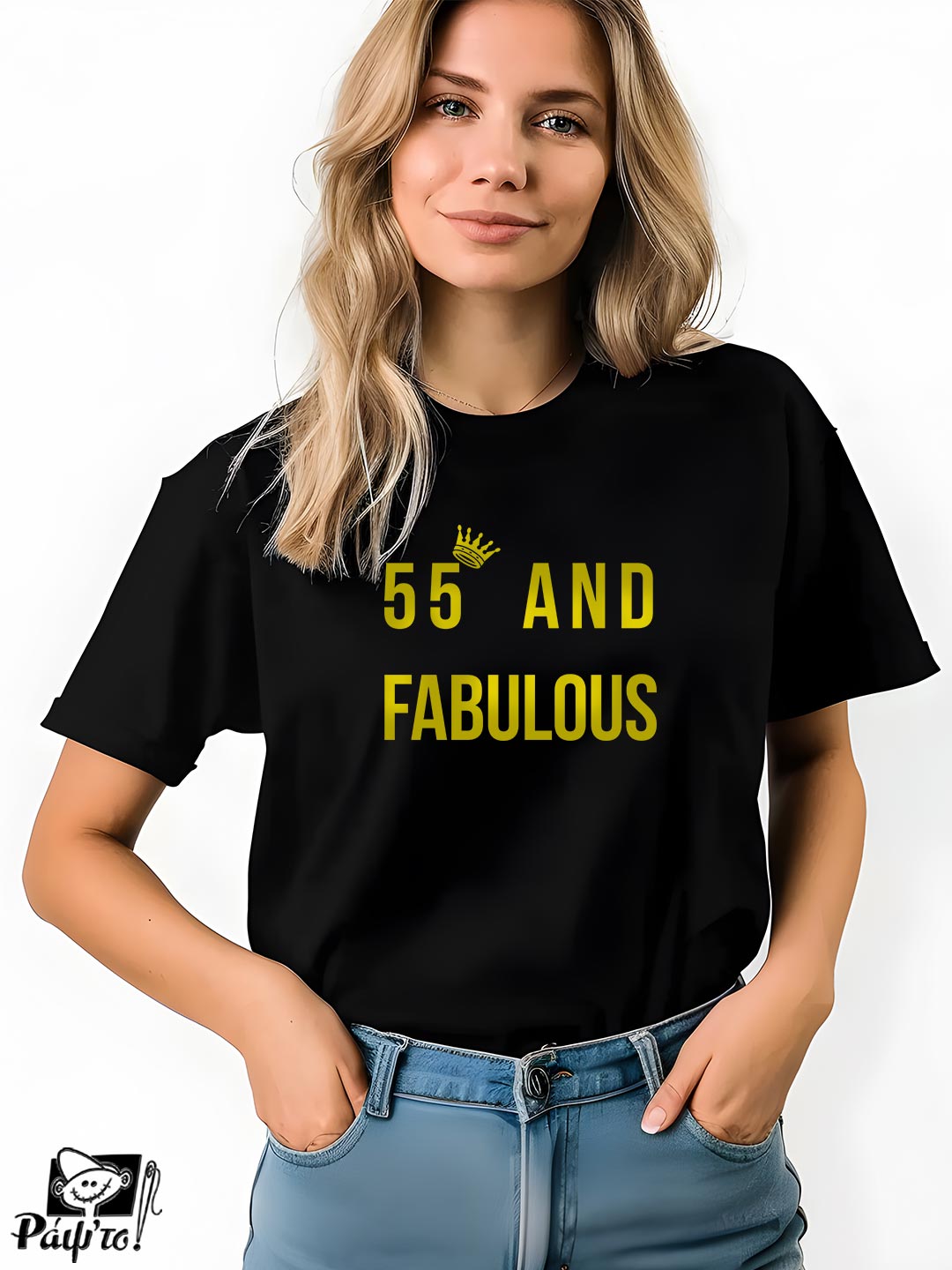 BDW-1120-B Γυναικείο T-shirt - 55 and Fabulous - (Ηλικία) - Image 1