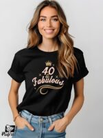 Γυναικείο T-shirt - Crown - 40 and fabulous - (Ηλικία) - Image 2
