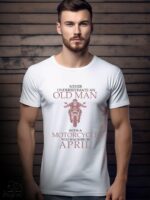 Αντρικό T-shirt - Never Underestimate an old man - with a motorcycle who was born in - (Μήνας)