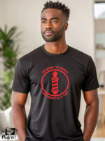 Αντρικό T-shirt - Changing the world - One haircut at a time - Image 2