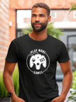 Αντρικό T-shirt - Play more games - Gamepad - Image 2