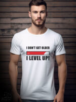 Αντρικό T-shirt - I don't get older - I level up - Progress Bar