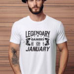 Αντρικό T-shirt - Legendary gamers are born in - (Month)