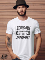 Αντρικό T-shirt - Legendary gamers are born in - (Month)