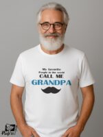 Αντρικό T-shirt - My favorite people in the world - Call me Grandpa - Mustache