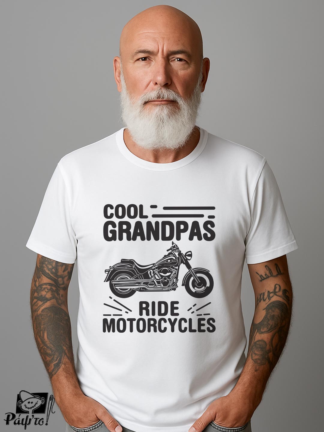 GRP-1125-W Αντρικό T-shirt - Cool grandpas - Ride motorcycles - Image 1