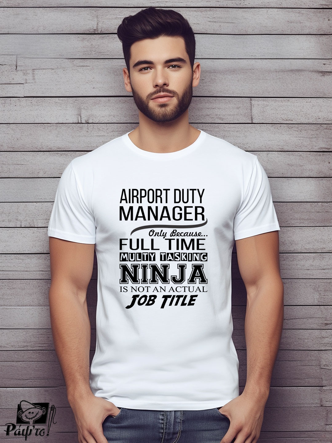 JBS-1111-B Αντρικό T-shirt - Airport Duty Manager - Image 1