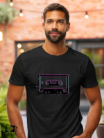 Αντρικό T-shirt - Glitched Compact Cassette - Image 2