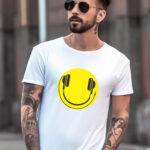 Αντρικό T-shirt - Headphones - Smile