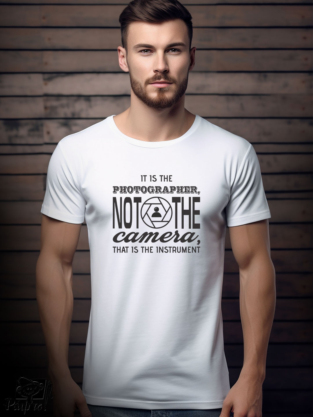 PHG-1115-W Αντρικό T-shirt - It is the photographer - not the camera - that is the instrument - Image 1
