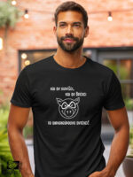 Αντρικό T-shirt - Και αν χιονίζει - Και αν βρέχει - Το αγριογούρουνο αντέχει! - Pig - Image 2