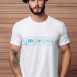 Αντρικό T-shirt - Video Games - Eat - Sleep - Repeat