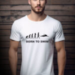 Αντρικό T-shirt - Born to swim - Evolution of swimming