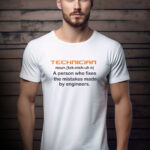 Αντρικό T-shirt - Technician - Word Definition - A person who fixes the mistakes made by engineers