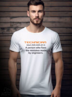 Αντρικό T-shirt - Technician - Word Definition - A person who fixes the mistakes made by engineers