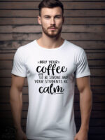 Αντρικό T-shirt - May your coffee be strong and you students be calm