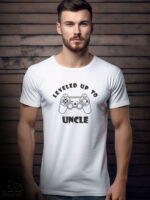 Αντρικό T-shirt - Leveled up to Uncle - Gamepad