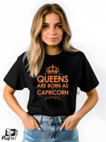 Γυναικείο T-shirt - Crown - Queens are born as Capricorn - Image 2