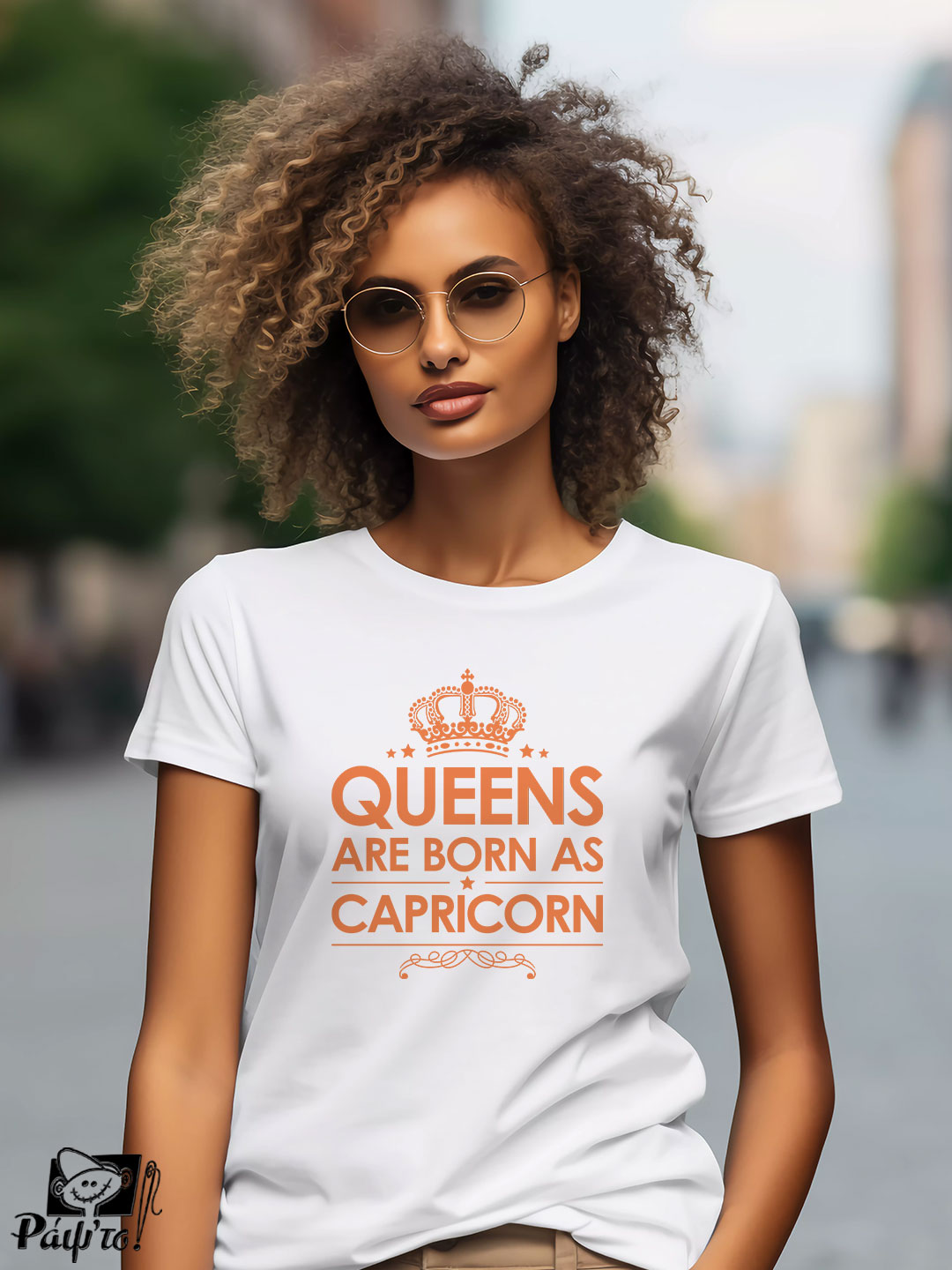 ZDC-1126-W Γυναικείο T-shirt - Crown - Queens are born as Capricorn - Image 1