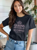 Γυναικείο T-shirt - Crown - Queens are born as Scorpio - Image 2