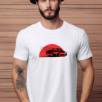 Αντρικό T-shirt - Moving Car - Red Sun
