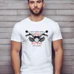 Αντρικό T-shirt - Don't mess with me - My dad is a biker