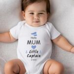 Βρεφικό φορμάκι για αγόρι - Hello mum - Little captain is here!