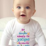 Βρεφικό φορμάκι για αγόρι - κορίτσι - Αν δεν μου κάνετε τα χατίρια - Θα πάω στην νονά μου - Πεταλούδες