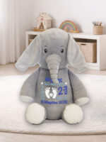 Grey Elephant με κέντημα Στοιχεία γέννησης - Image 2