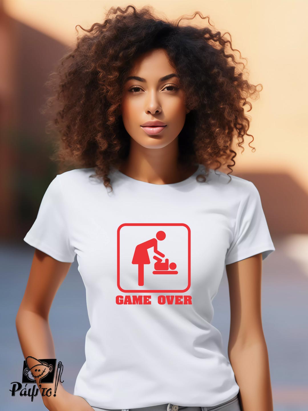 MOM-1114-W Γυναικείο T-shirt - Game Over - Diaper Change - Image 1