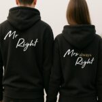 Hoodies Σετ (στάμπα στην πλάτη) - Mr Right - Mrs Always Right