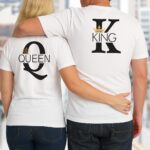 T-Shirts Σετ (στάμπα στην πλάτη) - K King - Q Queen - Crown