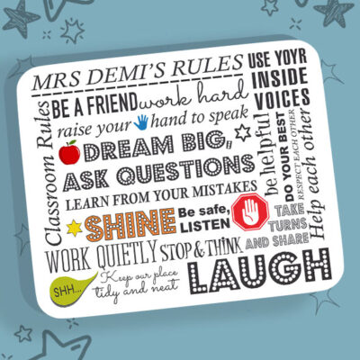 Mousepad - Mrs Demi's Rules - (Όνομα)