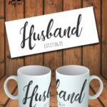 Κούπα Για Επέτειο White - Husband Est. (Ημερομηνία)
